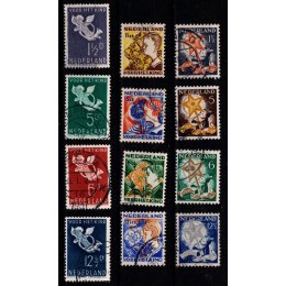 1941 m.fl. - Holland - Lot - Frimærke - Stemplet.